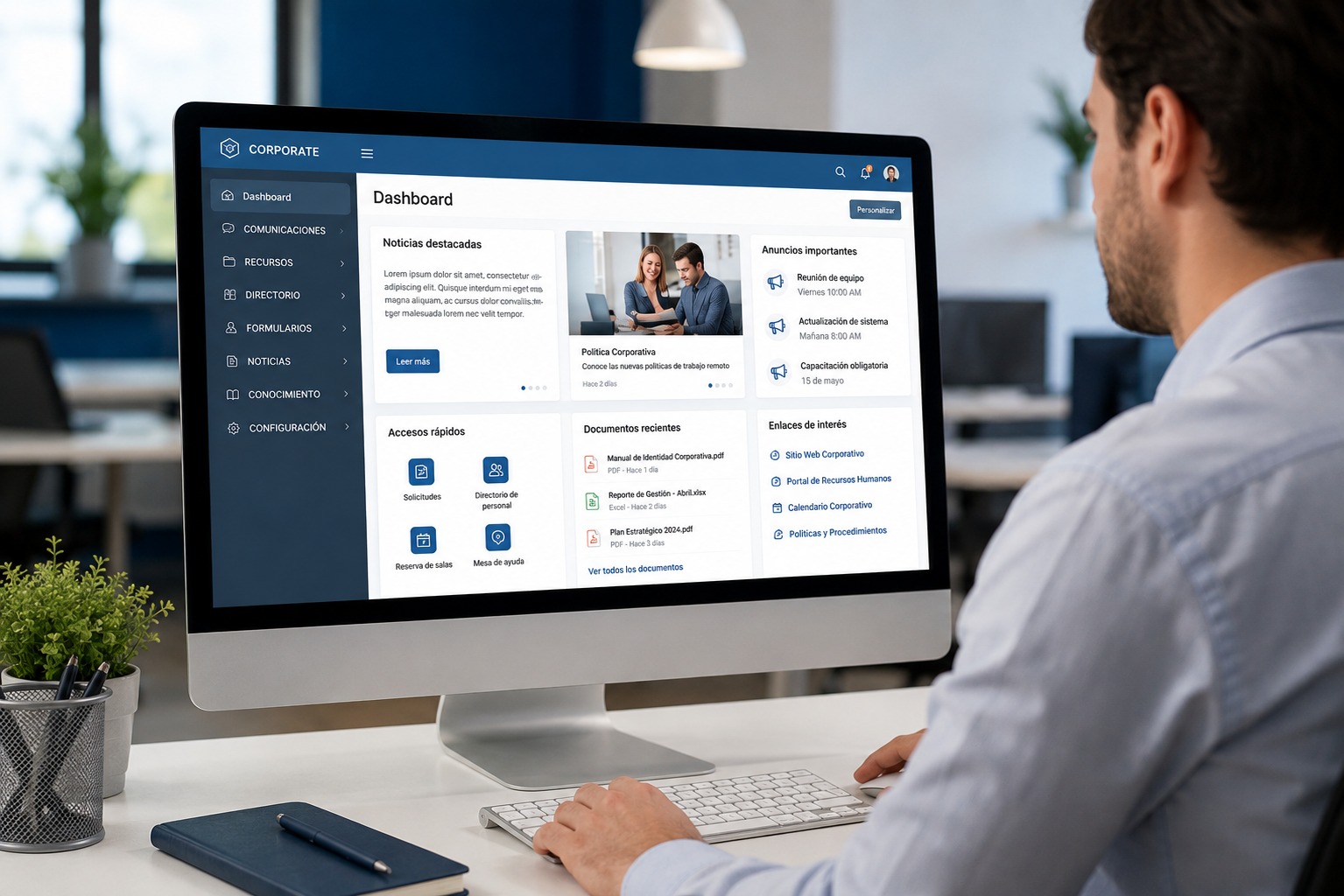 Sistema de intranet corporativa